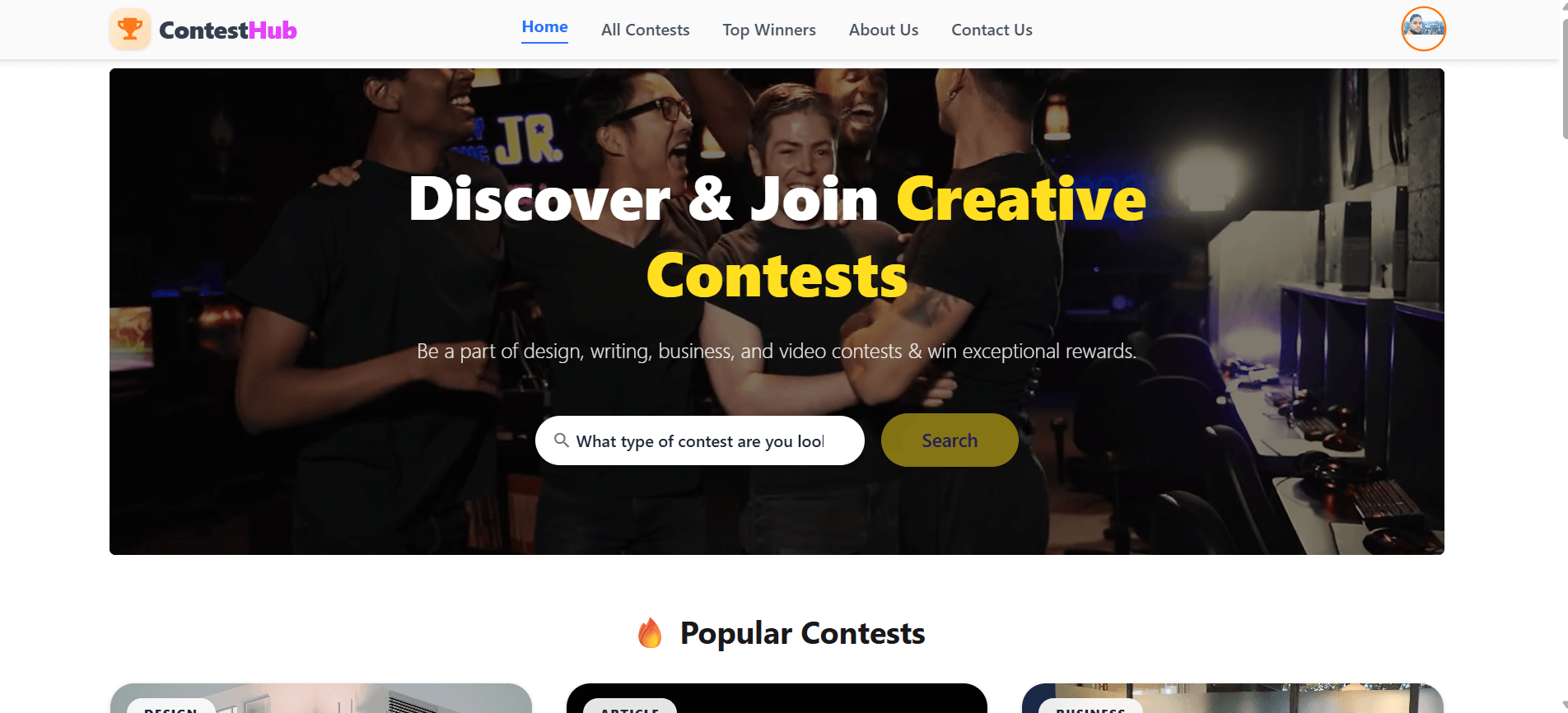 ContestHub — Contest Management & Payments